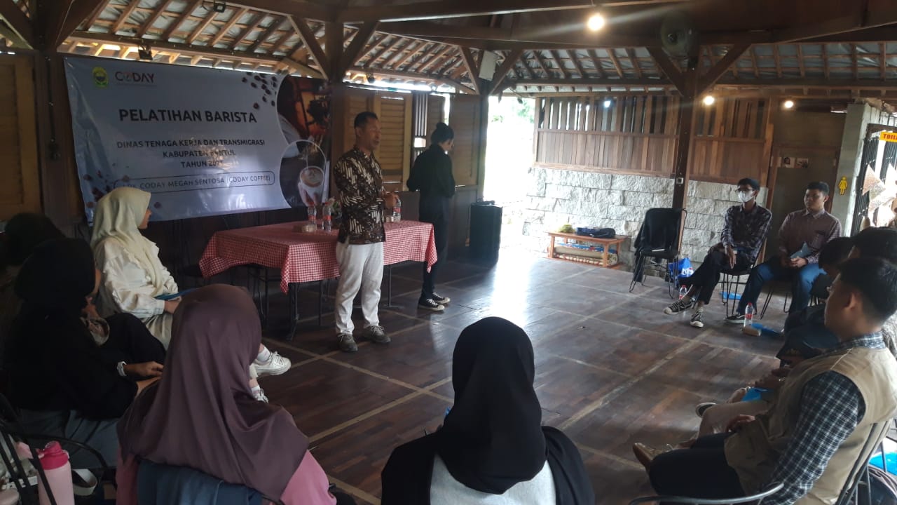 Pelatihan Barista bersama Dinas Tenaga Kerja dan Transmigrasi Bantul