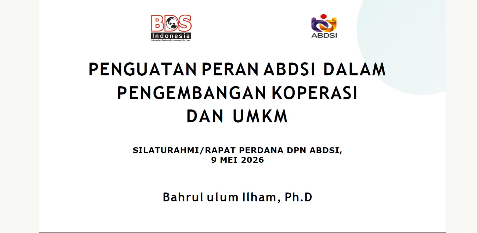 Dari Aceh hingga Papua, Pengurus DPN ABDSI Satukan Komitmen Bangun Ekosistem BDS Nasional